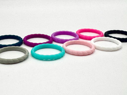 Women’s Braided Silicone Ring- Stackable
