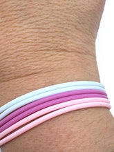 Load image into Gallery viewer, Women’s  Silicone Jelly  Bracelet - Sweetheart Stack - Stackable - set of 6 - size 6.5”
