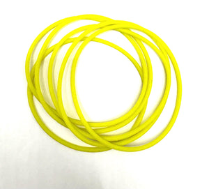 Women’s  Silicone Jelly  Bracelet - Stackable - set of 6 - size 7.5”