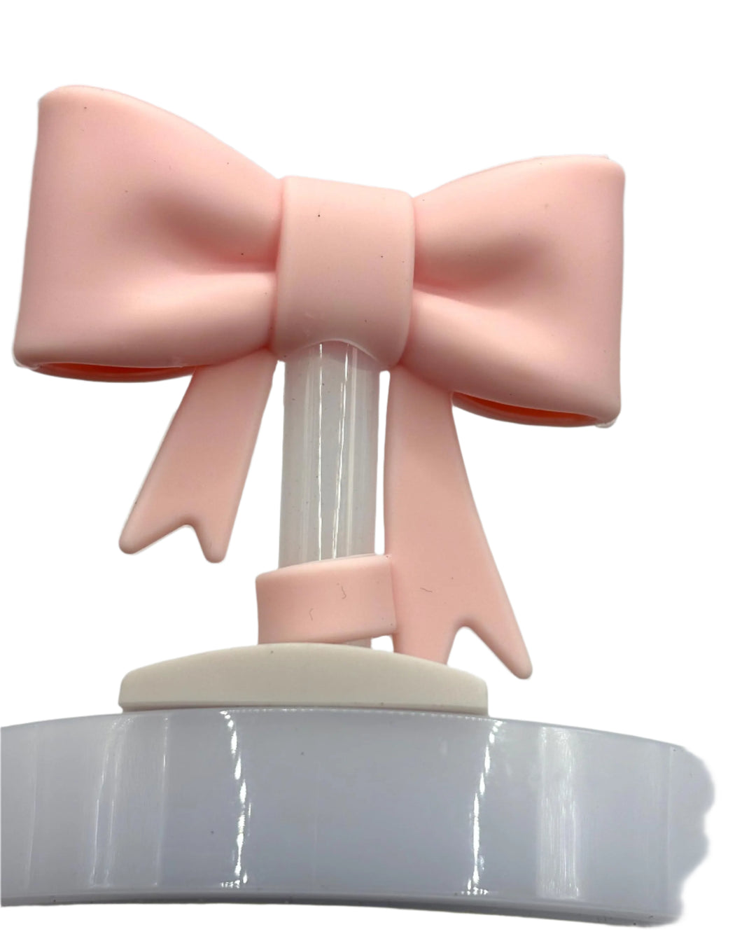 Pink Bow Tumbler Straw Topper