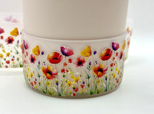 Flower Transparent Tumbler Boot - Silicone Boot- Tumbler Accessories