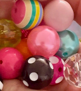 Acrylic Bead Assorted Scoop Mix  - 20mm