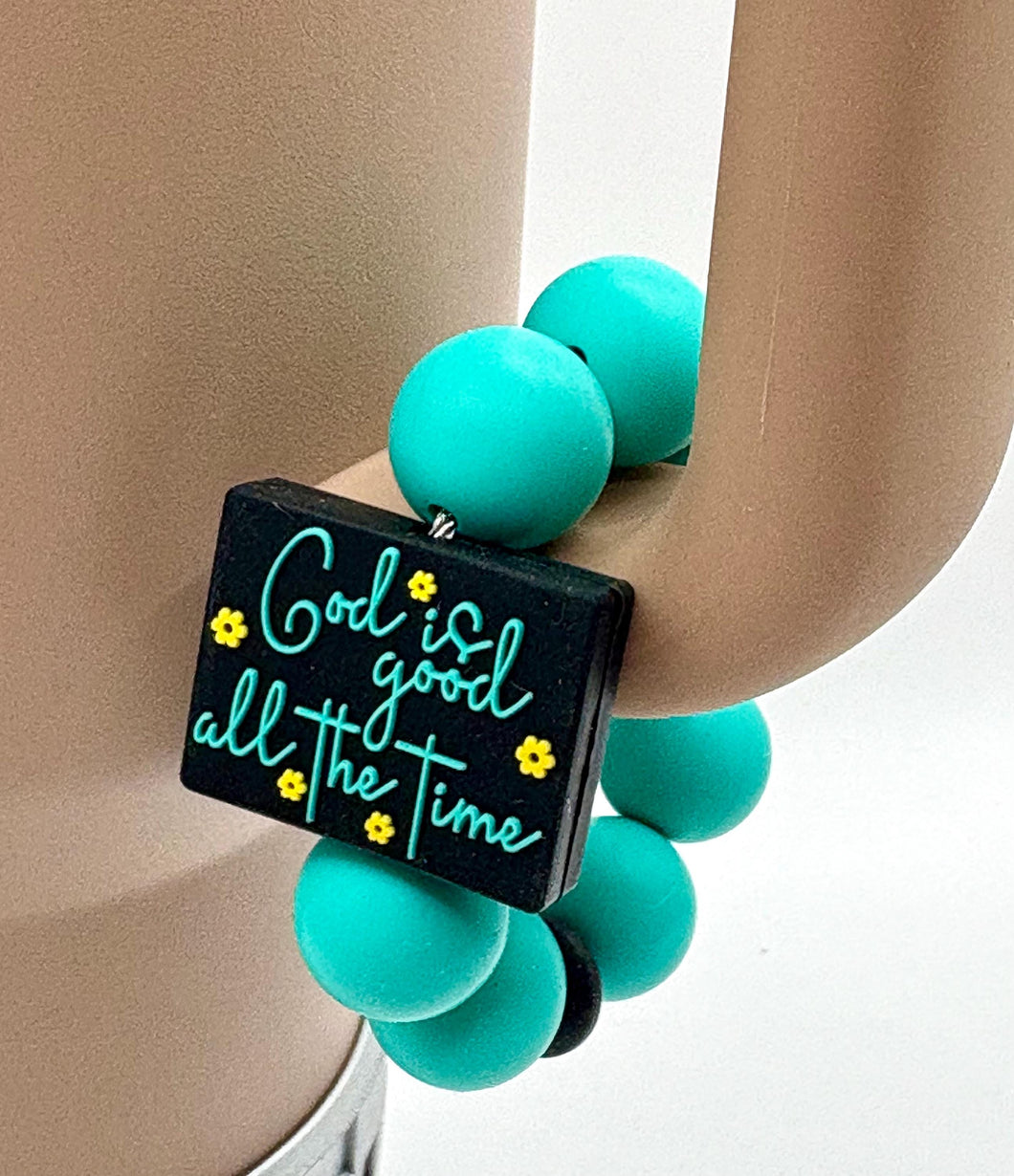 God is Good Beaded Cup Charm - cup handle charm - tumbler charm - accessories