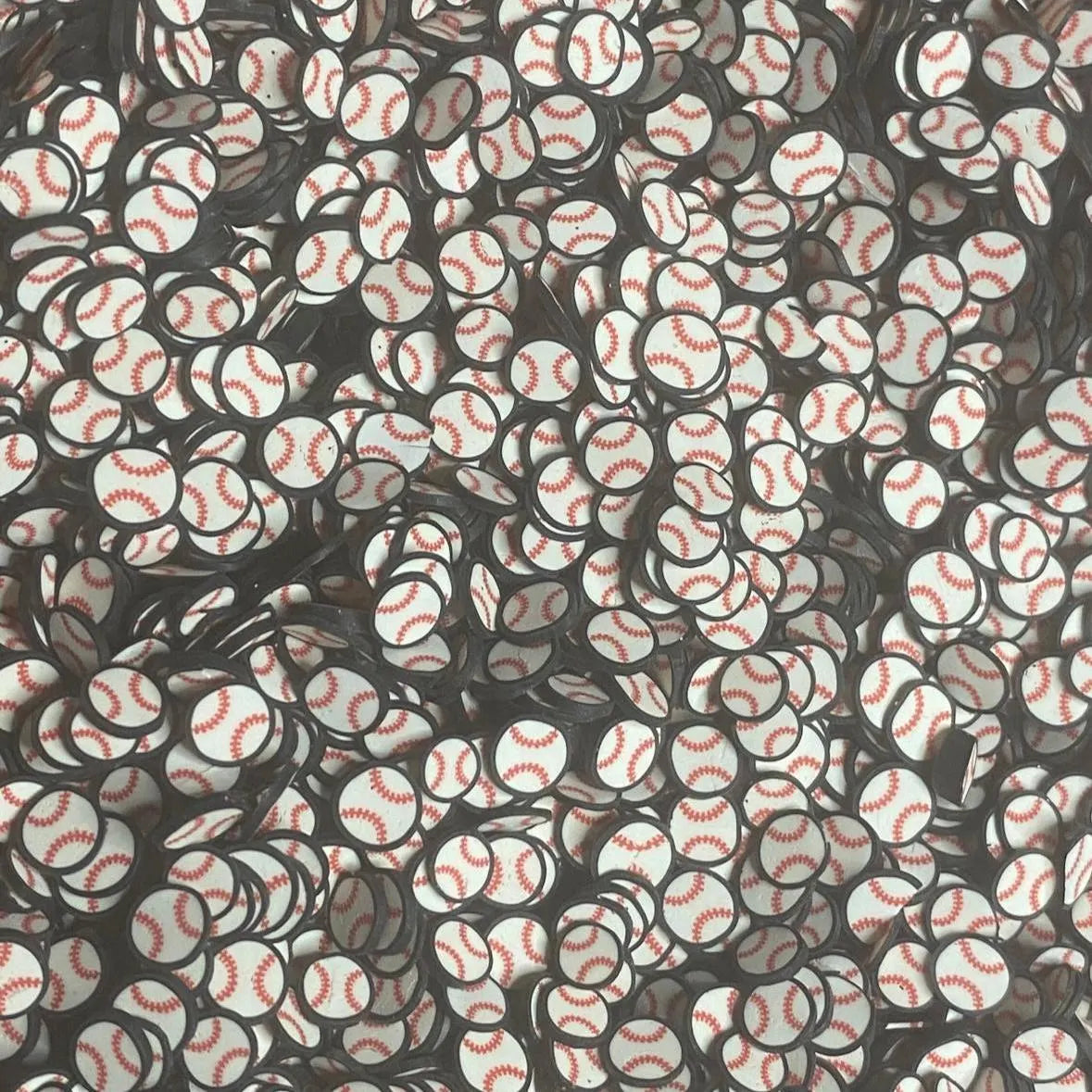 Baseball Polymer Clay Slices