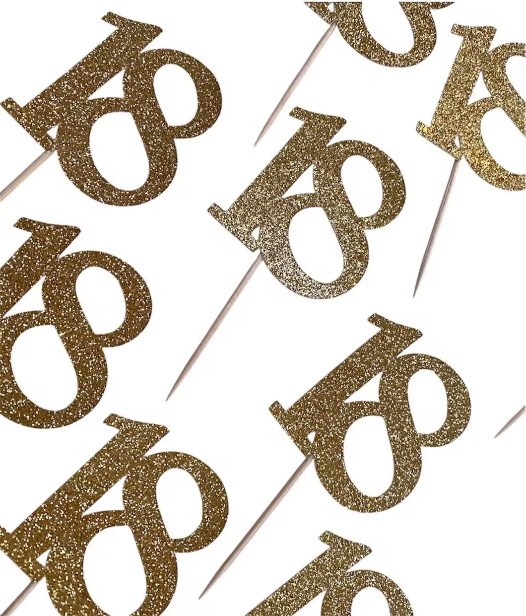 Age Cupcake Toppers, birthday, party decorations, set of 6