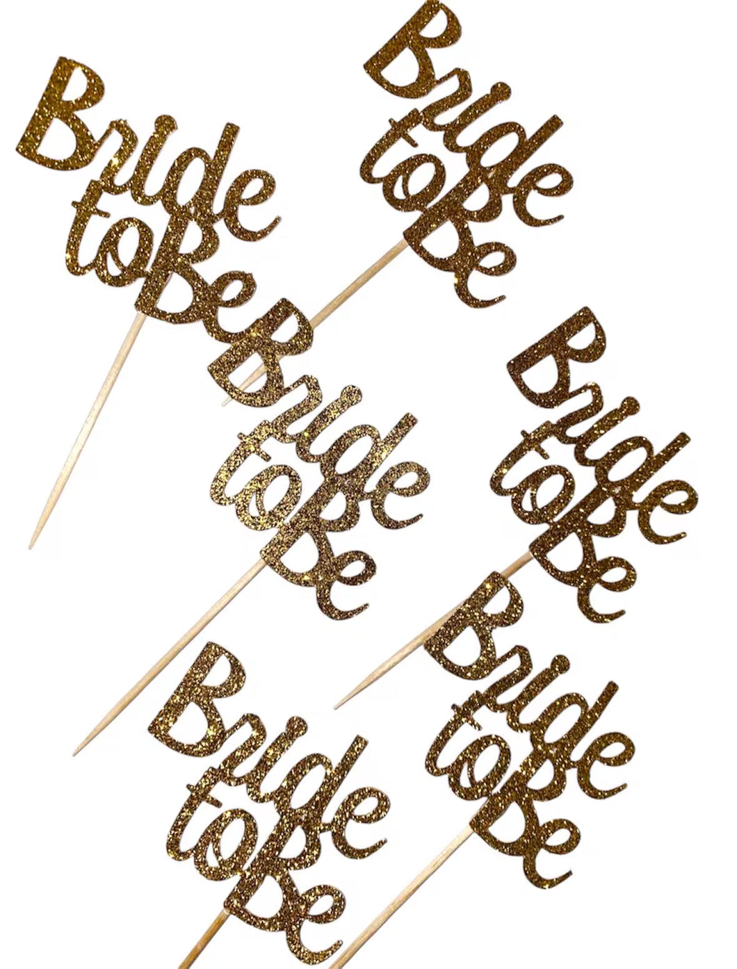 Bride To Be Cupcake Toppers Set of 6