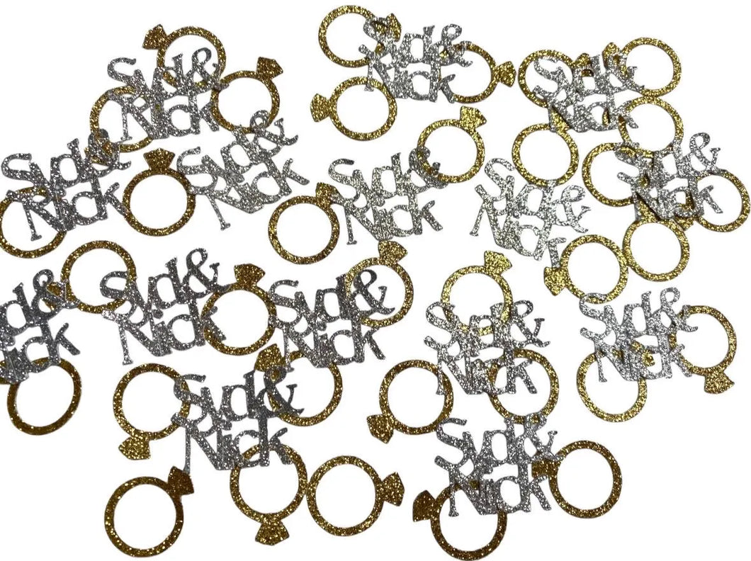 Personalized Confetti -Ring Confetti - 50 pieces