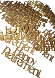Happy Retirement confetti, table scatter, 50 pieces