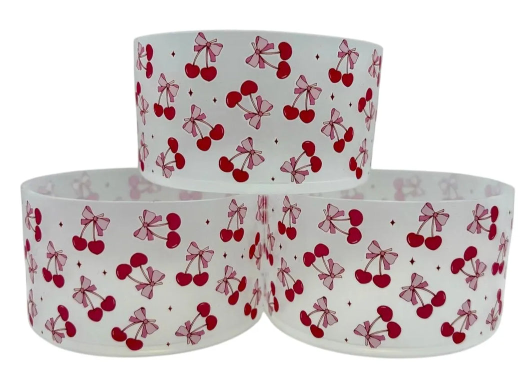 Cherry Transparent Tumbler Boot - Silicone Boot- Tumbler Accessories