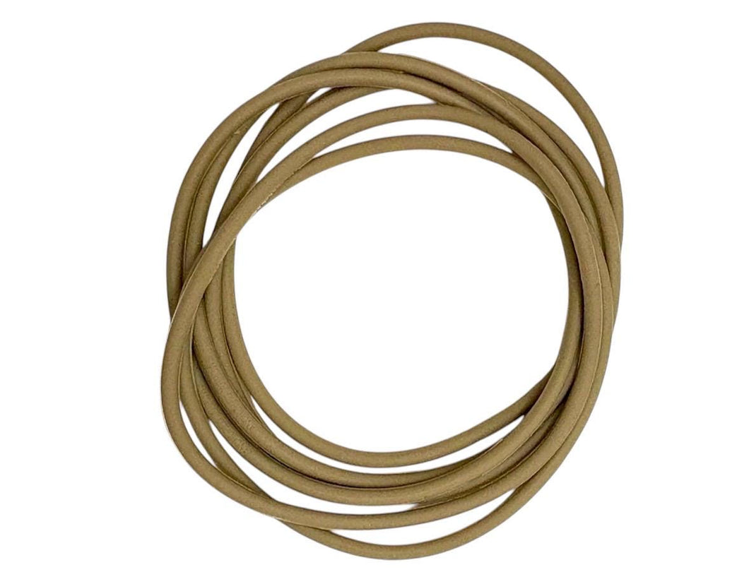 Women’s  Silicone Jelly  Bracelet - Khaki- Stackable - set of 6 - size 6.5”
