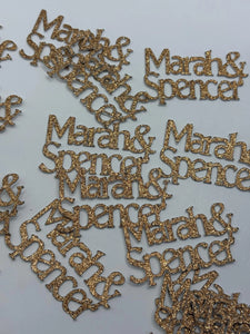 Personalized Confetti with 2 names,glitter table scatter, Bridal showers, engagement parties, weddings,anniversary, 50 pieces