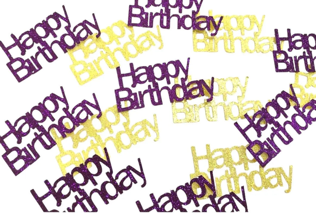 Happy Birthday Glitter Confetti: Party Table Decorations (50 Pieces)