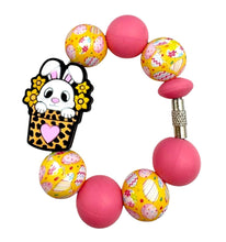 Load image into Gallery viewer, Easter Bunny Beaded Cup Charm - cup handle charm - tumbler charm - accessories
