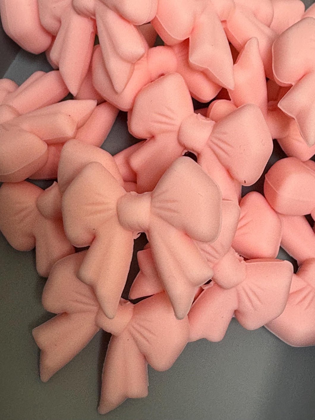 Pink Bow Silicone Focal Bead - great for pens, wristlets, cup charms