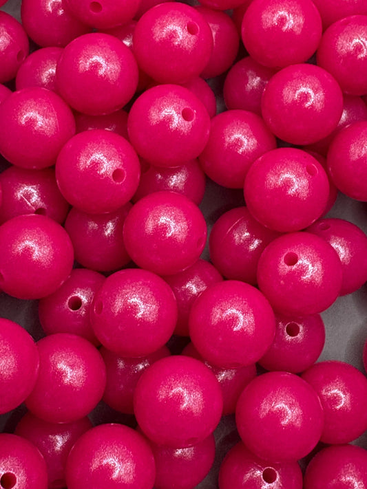 Fuchsia Opal Silicone Beads