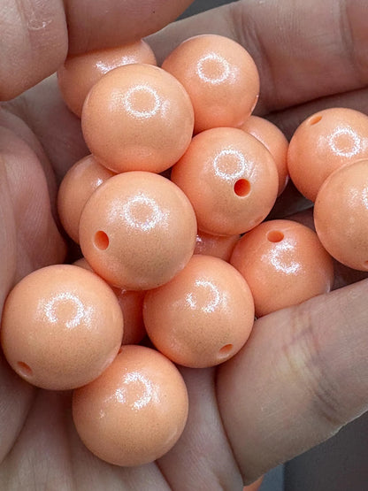 Peach Opal Silicone Beads