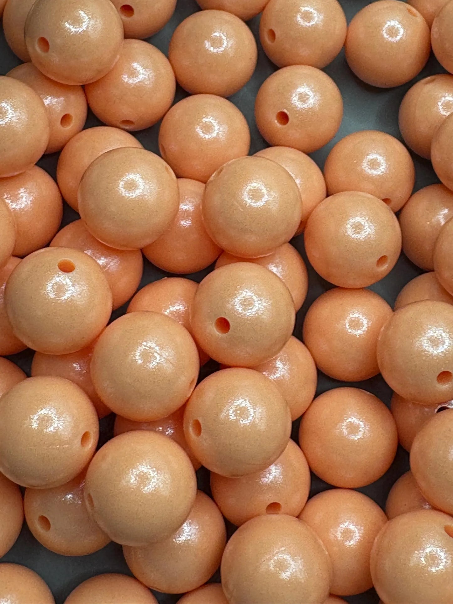 Peach Opal Silicone Beads