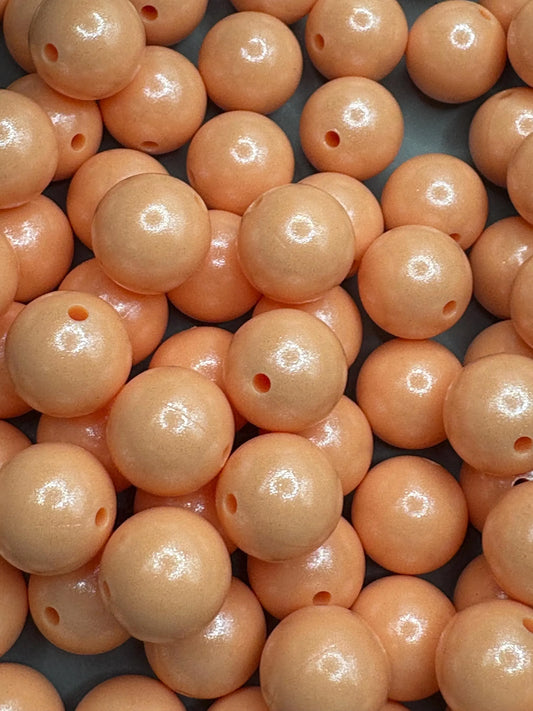 Peach Opal Silicone Beads