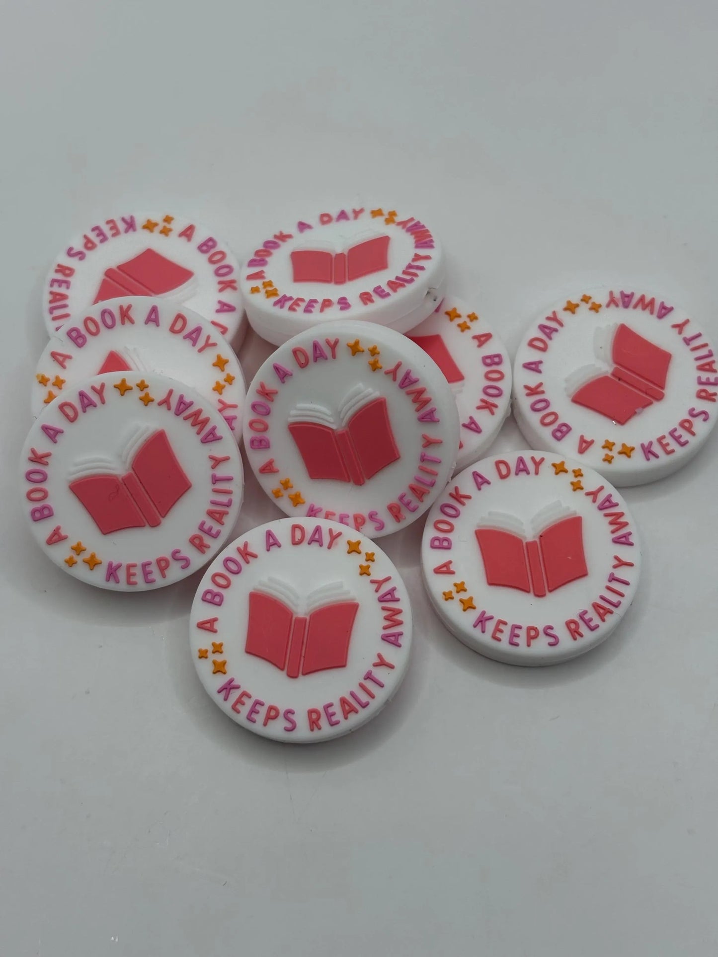 A Book A Day  Silicone Focal Bead