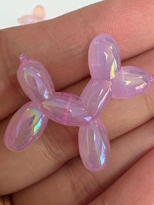 Balloon Dog Acrylic  Focal Beads - 5 Ct