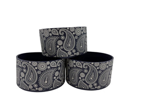 Blue Paisley Tumbler Boot - Silicone Boot- Tumbler Accessories