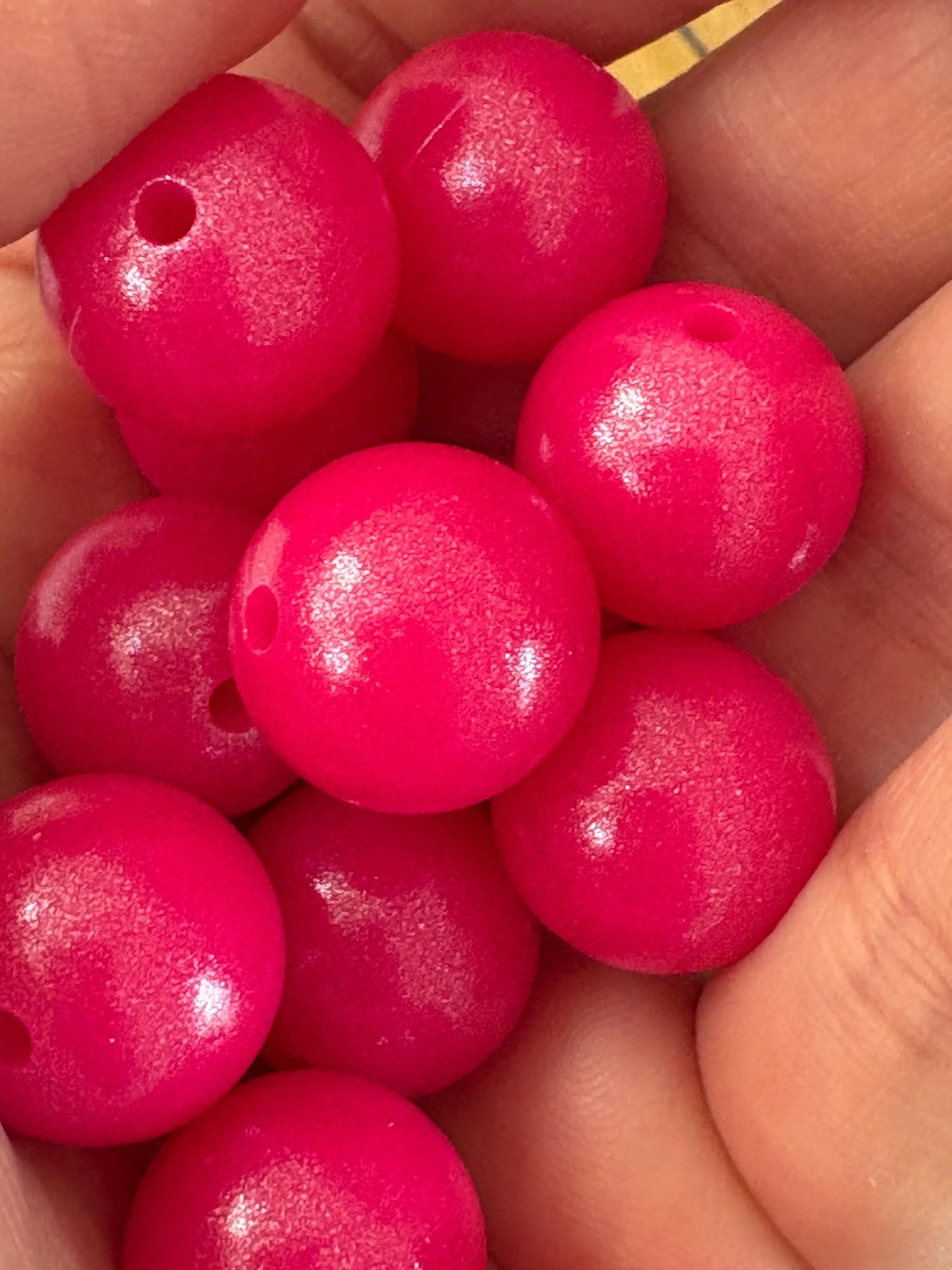 Fuchsia Opal Silicone Beads
