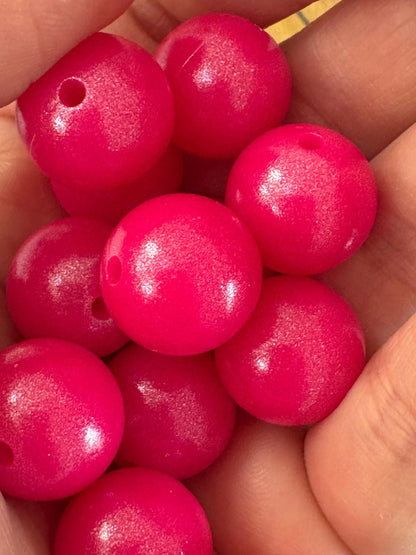 Fuchsia Opal Silicone Beads
