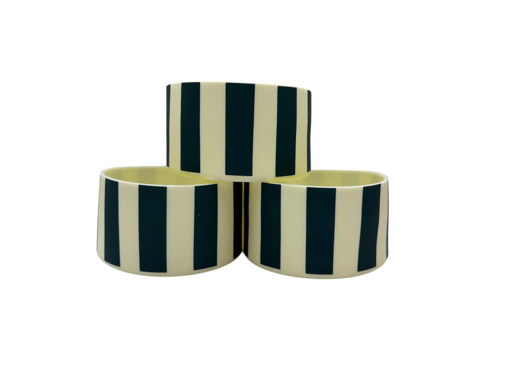 Emerald Striped Tumbler Boot - Silicone Boot- Tumbler Accessories