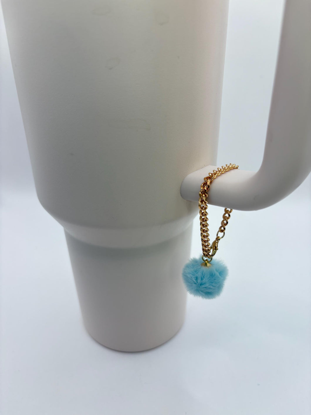Mini Pom Pom Cup Handle Charm - tumbler charm -bag charm-  accessories