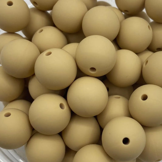 Oatmeal Silicone Beads