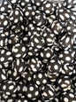 Black and White Polka Dot Silicone Beads
