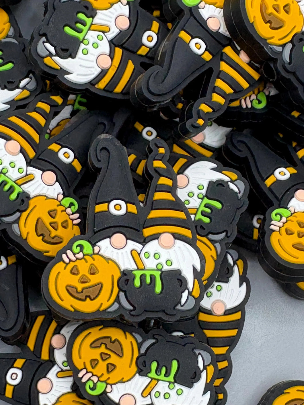 Halloween Gnomes Silicone Focal Bead - Halloween Focal