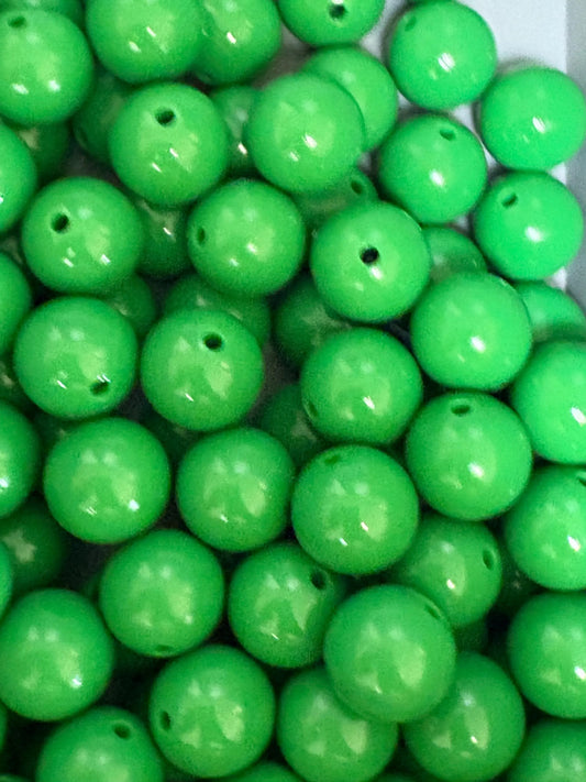 Green Shiny Silicone Beads