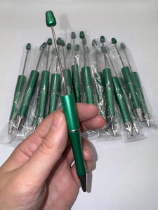 Beadable Plastic Pen, Pen Blank, DIY Pen -Green