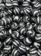 Silver and Black Silicone Beads
