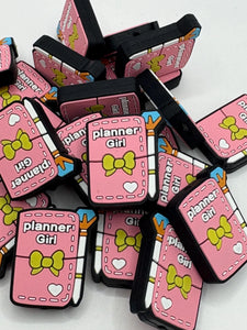 Planner Girl Silicone Focal Bead