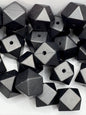 Silicone Hexagon Beads -  14mm - Black