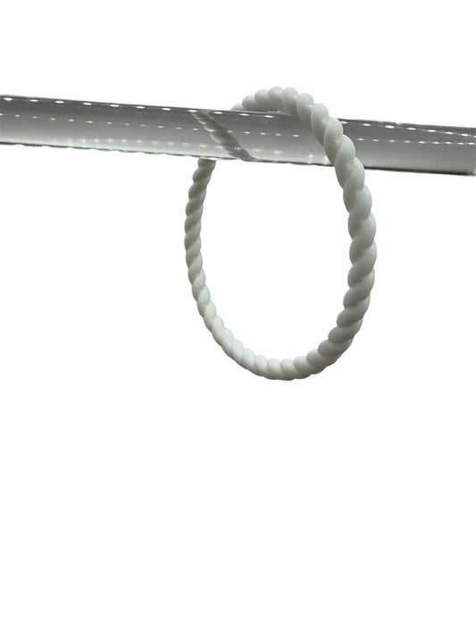 Women’s Braided Silicone Bracelet - Stackable White