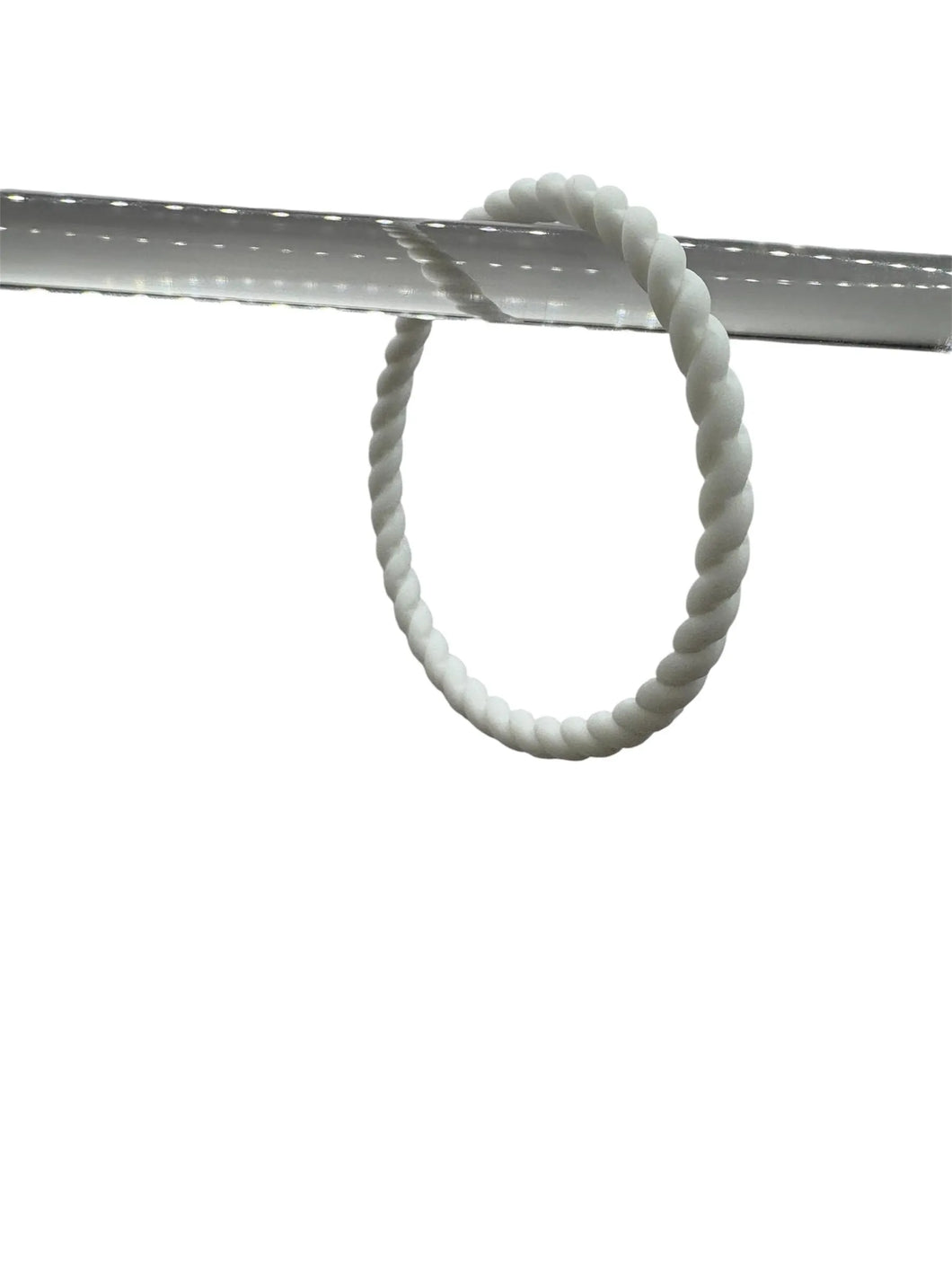 Women’s Braided Silicone Bracelet - Stackable White