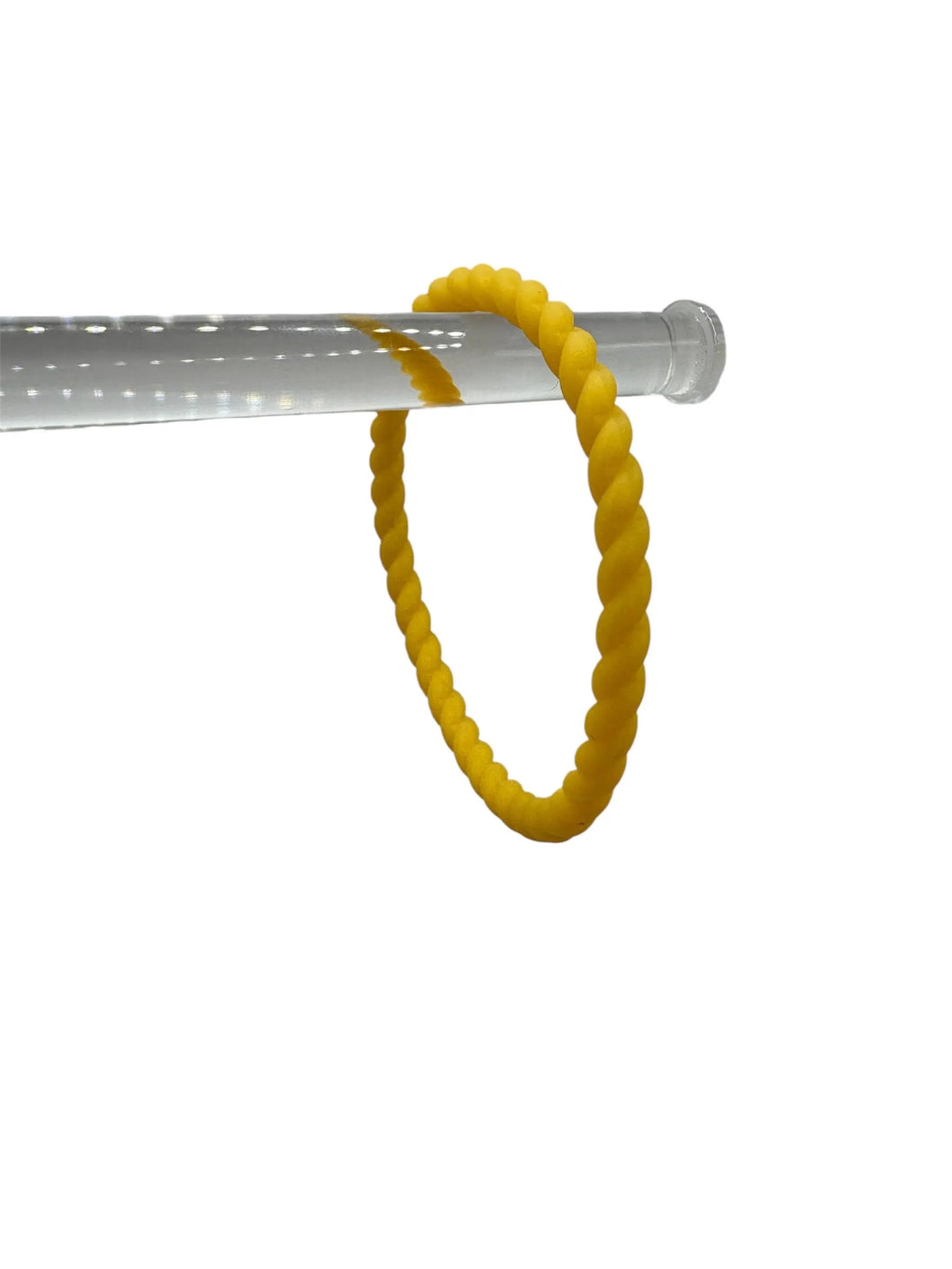 Women’s Braided Silicone Bracelet - Stackable Yellow