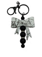 Marble Bow Keychain -Cute Purse Charm
