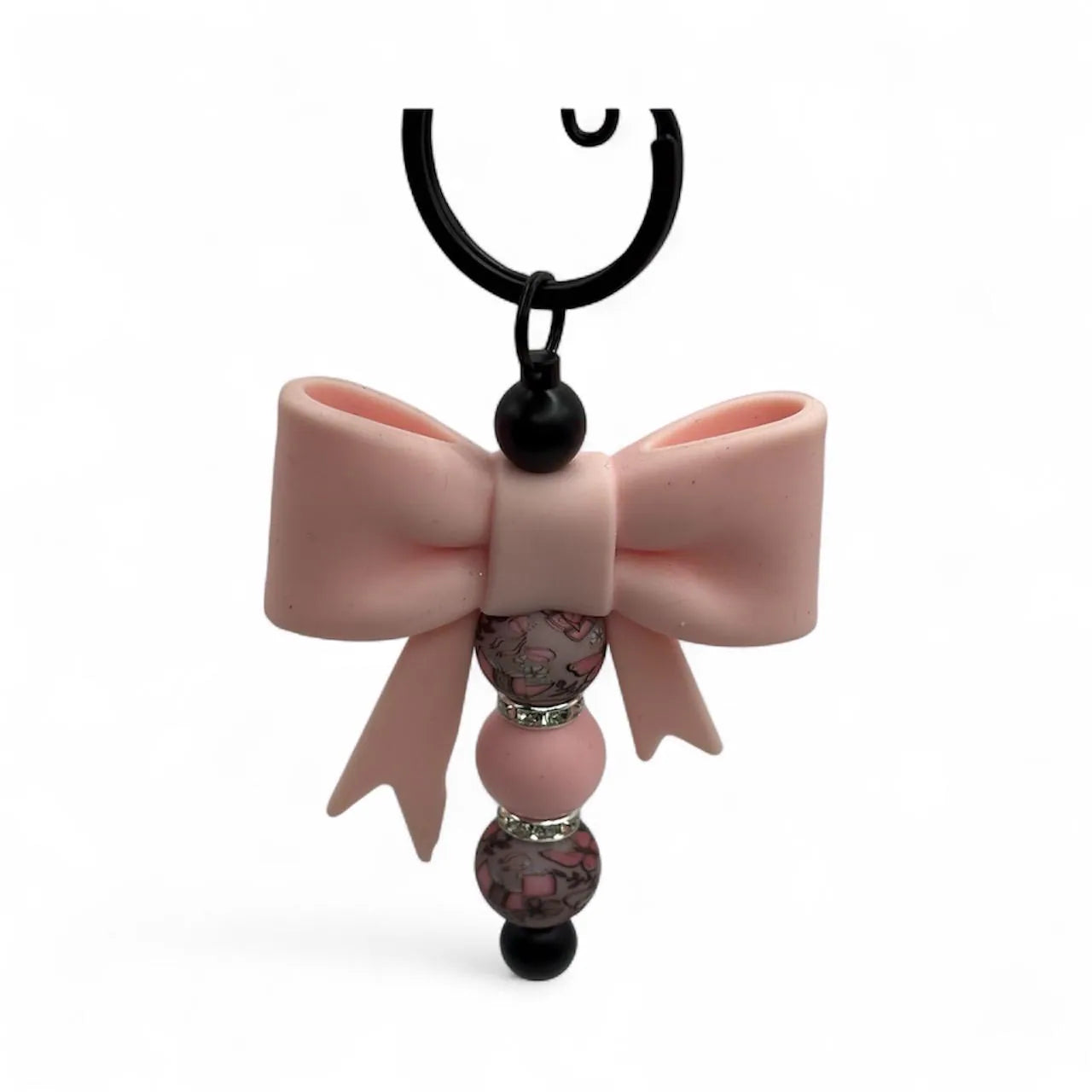 Pink Books and  Bow Keychain -Cute Purse Charm