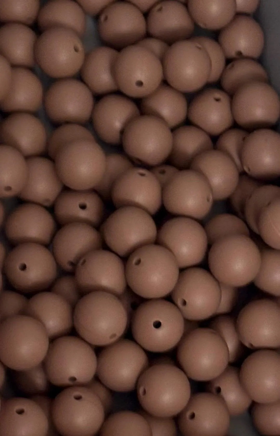 Coffee Brown Silicone Beads