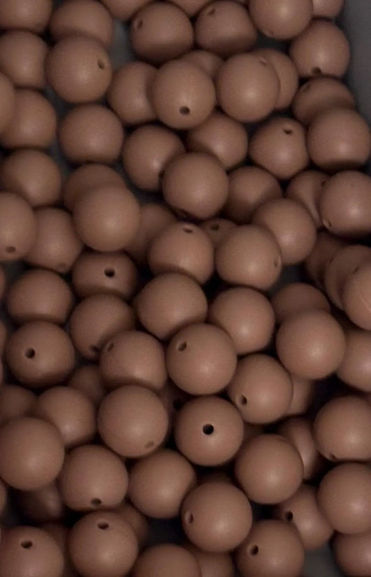 Coffee Brown Silicone Beads