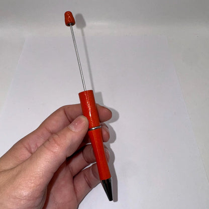 Orange Beadable Plastic Pen, DIY Pen Blank