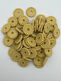 Silicone Lentil Beads -  Beige Disc