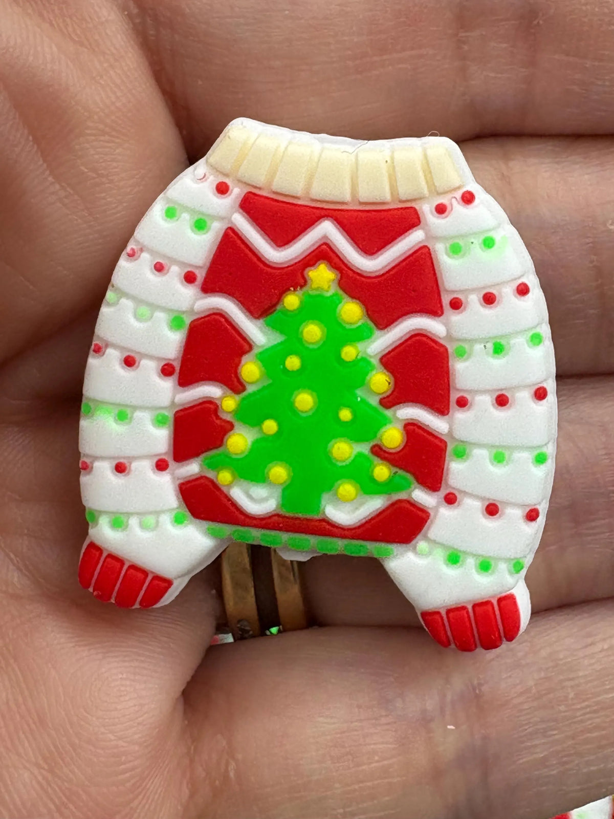 Ugly Christmas Sweater Silicone Focal Bead