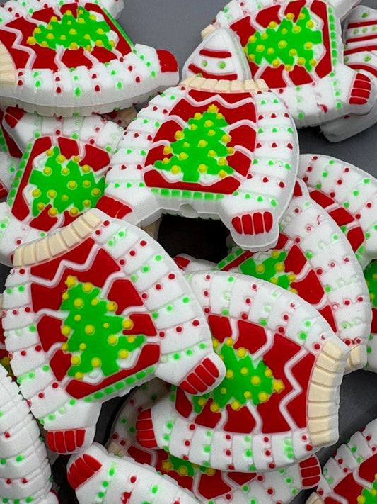 Ugly Christmas Sweater Silicone Focal Bead