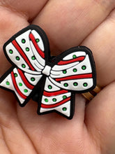 Load image into Gallery viewer, Christmas Bow Silicone Focal Bead
