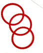 Women’s Braided Silicone Bracelet - Stackable Red